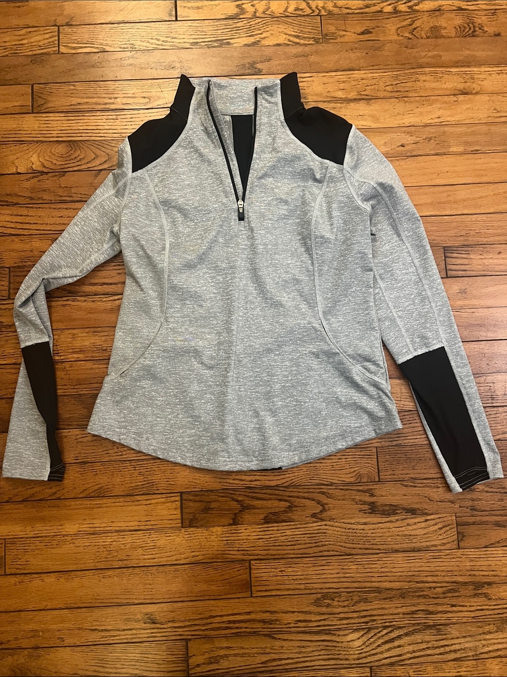 tek gear Gray Half-Zip Pullover with Black Accents